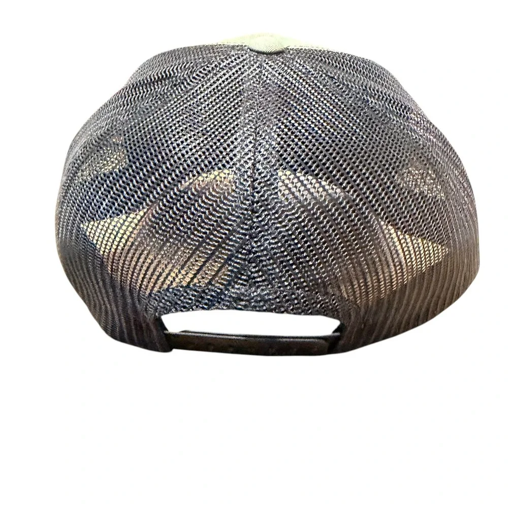 Lucchese Mens Trucker Hat Richardson 112 Leather Patch Sage Green Mesh Snapback